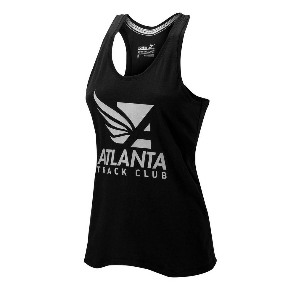 Camisolas de Alças Mizuno Running Atlanta Track Club Sport - Mulher - Pretas - KZUPH1254